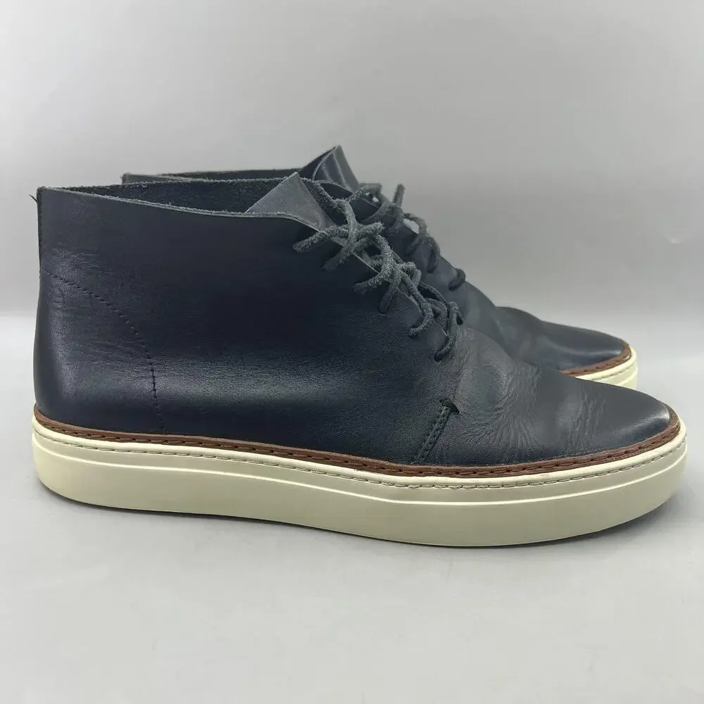 COS Chukka Boots Men Size 11.5 Black Leather Ankle Casual Comfort Lace Shoes